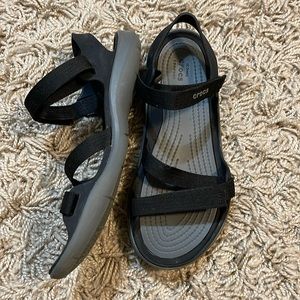 CROCS Black and Gray Women's Sandals